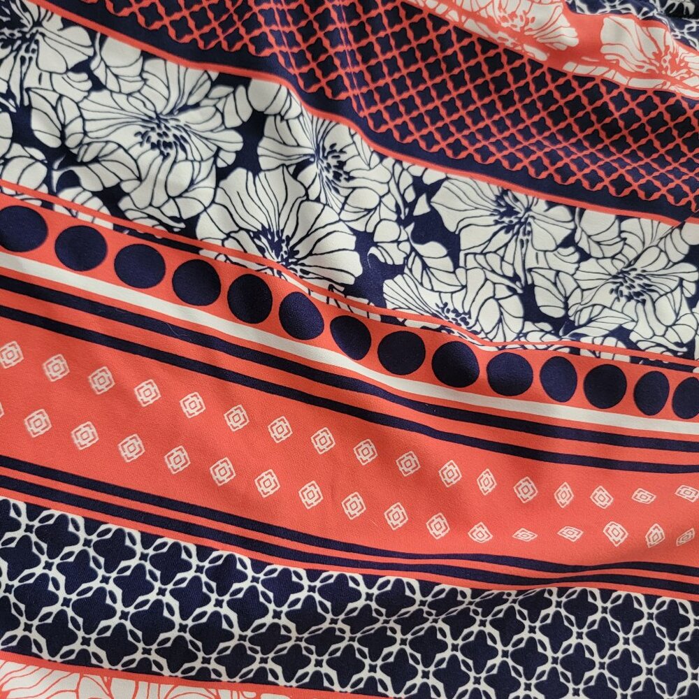 Captiva Coral and Navy Print Tankini Bathing Suit - Picture 15 of 16